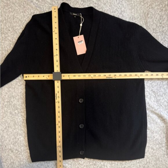 NWT Quince Black 4 Button Cardigan Size M - Picture 4 of 5